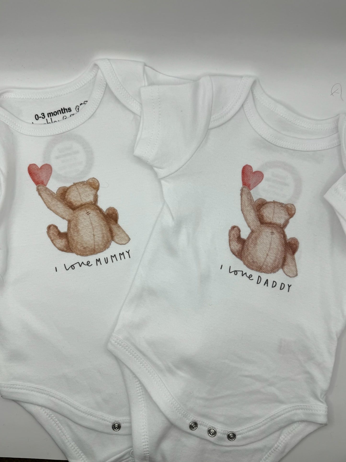 I love mummy and daddy teddy bodysuit